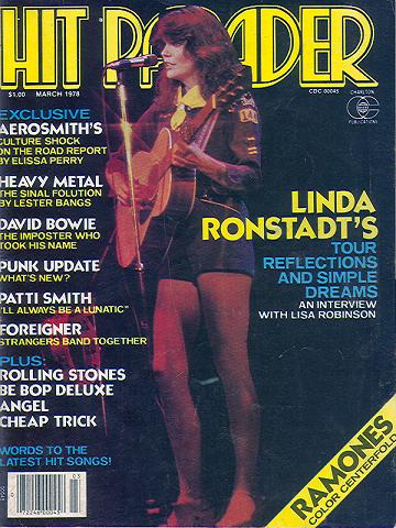 Hit Parader cover Linda Ronstadt