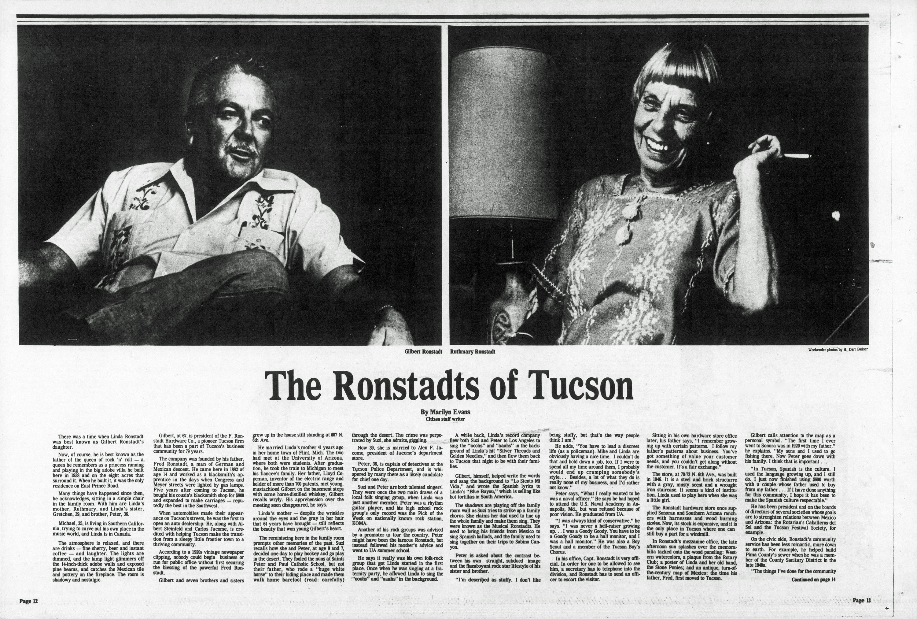 Linda Ronstadt Family Tucson